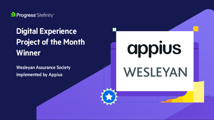 Appius Wins Sitefinity Digital Experience Project of the Month