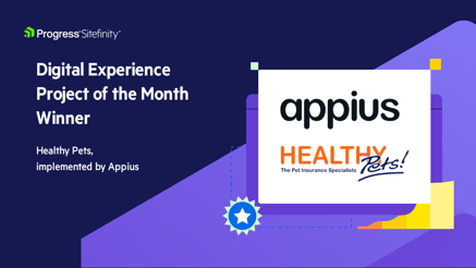 Appius Wins Sitefinity DX Project of the Month for Healthy Pets Website