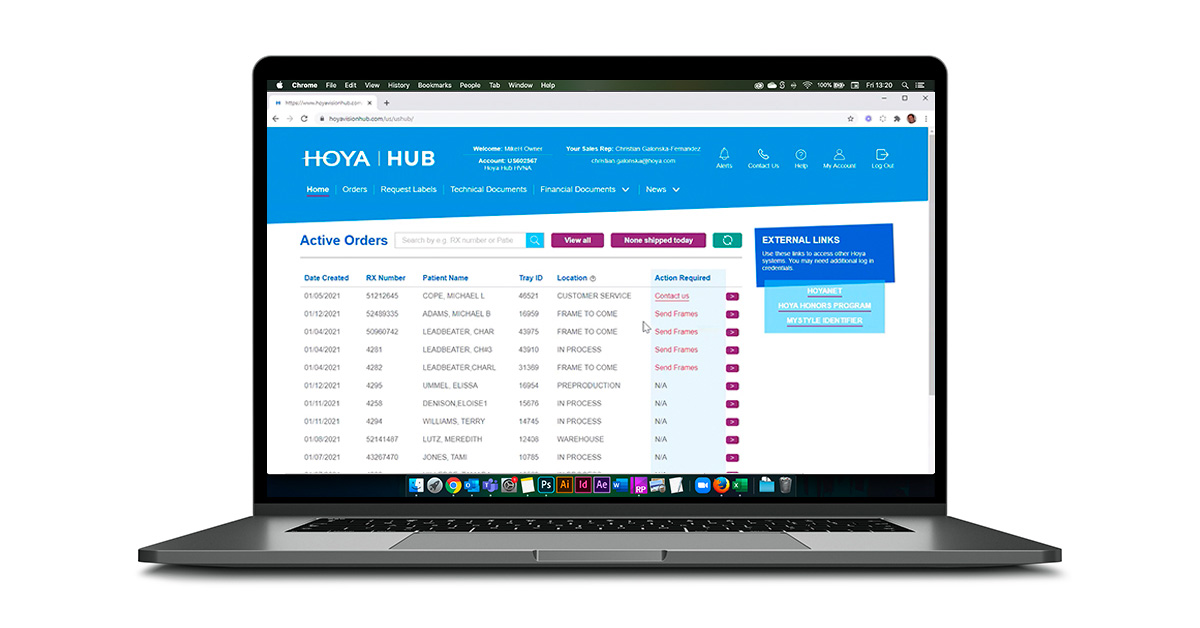 New Optimizely Self Service Portal created by Appius for Hoya Vision